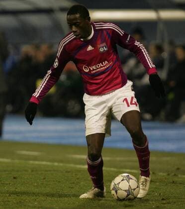 Zagreb, 07.12.2011. Champion league, Group D, Maksimir stadium, GNK Dinamo (dark blue) - Olimpique Lyonnais (magenta) 1:7. Mouhamadou Dabo