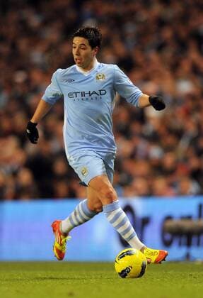 Samir Nasri of Manchester City Barclays Premier League - Manchester City vs. Arsenal FC London 18th December 2011 - EDITORIAL USE ONLY. No use with unauthorised audio, video, data, fixture lists, club league logos or live services. Online in-match use limited to 120 images, no video emulation. No use in betting, games or single club league player publications.