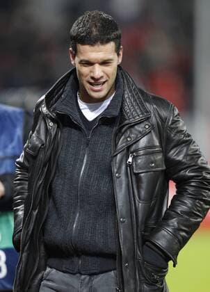 Deutschland, Herren Fussball, UEFA Champions League Achtelfinale Bayer 04 Leverkusen vs. FC Barcelona 14.02.2012, Bayarena Leverkusen , Michael Ballack, Bayer 04 leverkusen