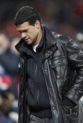 Deutschland, Herren Fussball, UEFA Champions League Achtelfinale Bayer 04 Leverkusen vs. FC Barcelona 14.02.2012, Bayarena Leverkusen , Michael Ballack, Bayer 04 Leverkusen