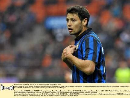 Mauro ZARATE (Inter) Milano 18 03 2012 Stadio Giuseppe Meazza Serie A 2011 2012 Football Calcio Inter Vs Atalanta allexsabba
