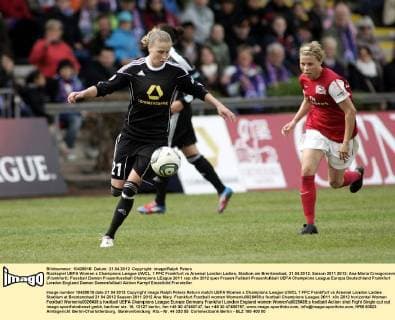 Rückspiel UEFA Women s Champions League UWCL, 1 FFC Frankfurt vs Arsenal London Ladies, Stadion am Brentanobad, 21.04.2012, Saison 2011 2012: Ana-Maria Crnogorcevic (Frankfurt)