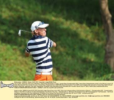 July 4, 2012 - Pasuruan, East Java, Indonesia - Gavin Hills (Australia) in round 1 Taman Dayu Championship 2012..Taman Dayu Championship, which is the fifth of a record 12 Asian Development Tour events this year..Taman Dayu Championship is US$75,000 Asian Development Tour (ADT) event staged at the panoramic Taman Dayu Golf Club and Resort, Pasuruan, Indonesia..This year, followed by 114 golfer from around the world. Diveided into 4 rounds, start at July 4-7, 2012. Taman Dayu Championship 2012 - ZUMAp11