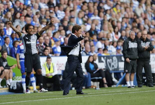 Tottenham s Andre Villas-Boas celebrates his sides second goal..Football - Barclays Premier League - Reading v Tottenham - Madejski Stadium - 16 9 12 ..Mandatory Credit: David Klein Sportimage..EDITORIAL USE ONLY. No use with unauthorized audio, video, data, fixture lists, club league logos or ?live? services. Online in-match use limited to 45 images, no video emulation. No use in betting, games or single club league player publications. Please contact your account representative for further details. EDITORIAL USE ONLY. No use with unauthorised audio, video, data, fixture lists, club league logos or live services. Online in-match use limited to 120 images, no video emulation. No use in betting, games or single club league player publications.