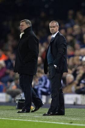Football - 2012 2013 Premier League - West Bromwich Albion vs. West Ham United West Ham manager, Sam Allardyce and West Brom s manager, Steve Clarke at The Hawthorns