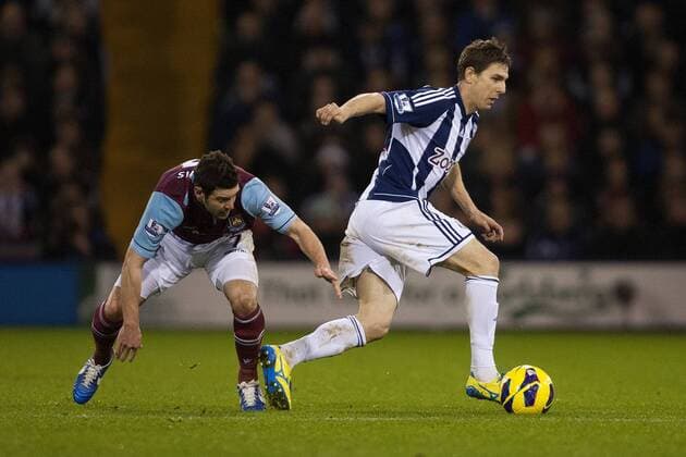 Football - 2012 2013 Premier League - West Bromwich Albion vs. West Ham United West Brom s Zoltan Gera escapes West Ham s Matt Jarvis at The Hawthorns