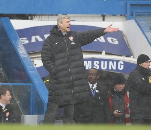 Arsene Wenger Manager of Arsenal - Barclays Premier League - Chelsea FC vs FC Arsenal - Stamford Bridge Stadium - London- 20 1 13 EDITORIAL USE ONLY. No use with unauthorised audio, video, data, fixture lists, club league logos or live services. Online in-match use limited to 120 images, no video emulation. No use in betting, games or single club league player publications.