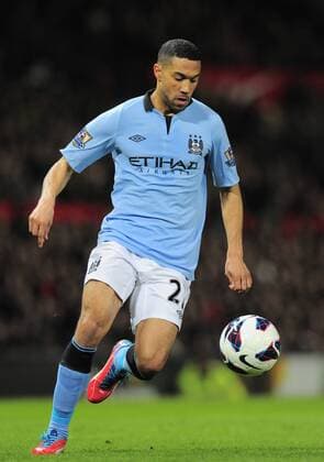 Gael Clichy of Manchester City - Barclays Premier League - Manchester Utd vs Manchester City - Old Trafford Stadium - Manchester- England - 08 04 13 - Picture Simon Bellis Sportimage EDITORIAL USE ONLY. No use with unauthorised audio, video, data, fixture lists, club league logos or live services. Online in-match use limited to 120 images, no video emulation. No use in betting, games or single club league player publications.