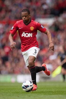 Football - 2012 2013 Premier League - Manchester United vs. Chelsea Patrice Evra of Manchester United at Old Trafford