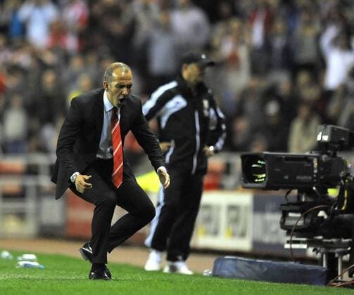 Sunderland manager Paolo Di Canio rues a missed chance on goal - Barclays Premier League - Sunderland vs Stoke City - Stadium of Light - Sunderland - 06 05 13 - Picture Richard Lee Sportimage EDITORIAL USE ONLY. No use with unauthorised audio, video, data, fixture lists, club league logos or live services. Online in-match use limited to 120 images, no video emulation. No use in betting, games or single club league player publications.