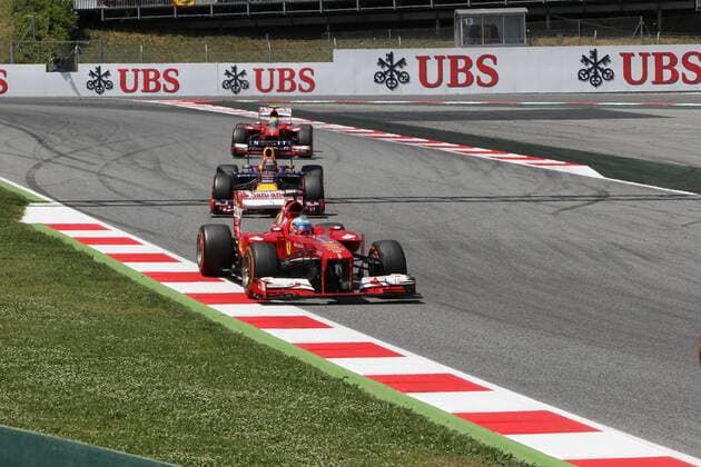 Fernando Alonso, Scuderia Ferrari, Sebastian Vettel, Red Bull Racing, Felipe Massa, Scuderia Ferrari, formula 1 GP, Spanien in Barcelona 12.05.2013, Photo:mspb Lukas Gorys Fernando Alonso, Sebastian Vettel, Felipe Massa, formula 1 GP, Spanien, RV RACING PRESS