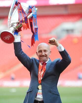 Football : Championship play-off final Crystal Palace WembleyFootball : Championship play-off final Crystal Palace Wembley Ian Holloway - Palace Manager celebrates with the trophy
