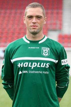 Halle (Saale), 05.07.2013, Fußball, 3. Liga, Saison 2013 2014 , HALLESCHER FC, (Mannschaftsfoto, Einzelfoto, Portrait). , Torwart Dominik Kisiel. ,