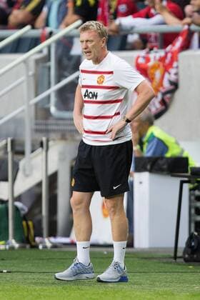David Moyes, manager of Manchester United watches on from the sideline - AIK Stockholm vs. Manchester United - Friendly - Friends Arena, Stockholm - Sweden - 06 08 2013 Pic Philip Oldham Sportimage EDITORIAL USE ONLY. No use with unauthorised audio, video, data, fixture lists, club league logos or live services. Online in-match use limited to 120 images, no video emulation. No use in betting, games or single club league player publications.