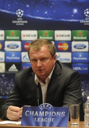 FC Viktoria Plzen coach Pavel Vrba speaks to media during a press conference ahead of the FC Viktoria Plzen vs NK Maribor match of Champions League, 4th preliminary round, in Pilsen, Czech Republic, August 19, 2013. (CTKxPhoto PetrxEret) CTKPhotoP201308190641501 ert 19 k