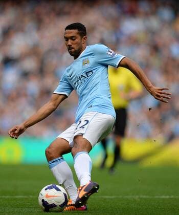 Gael Clichy of Manchester City - Barclays Premier League - Manchester City vs Everton - Etihad Stadium - Manchester - England - 05 10 13 - Picture Simon Bellis Sportimage EDITORIAL USE ONLY. No use with unauthorised audio, video, data, fixture lists, club league logos or live services. Online in-match use limited to 120 images, no video emulation. No use in betting, games or single club league player publications.