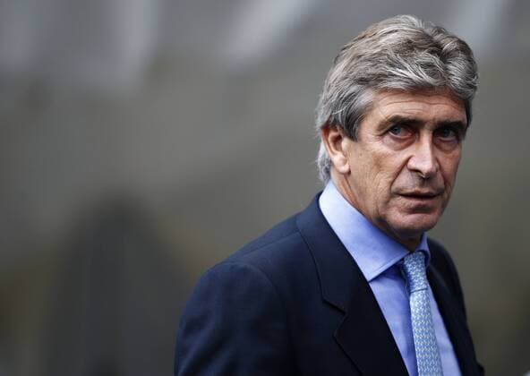 Manuel Pellegrini, manager of Manchester City, looks on ahead of the Barclays Premier League match between Manchester City and Everton at Etihad Stadium in Manchester, Britain on Oct. 5, 2013. Manchester City won 3-1. (Xinhua Wang Lili) FOR EDITORIAL USE ONLY. NOT FOR SALE FOR MARKETING OR ADVERTISING CAMPAIGNS. NO USE WITH UNAUTHORIZED AUDIO, VIDEO, DATA, FIXTURE LISTS, CLUB LEAGUE LOGOS OR LIVE SERVICES. ONLINE IN-MATCH USE LIMITED TO 45 IMAGES, NO VIDEO EMULATION. NO USE IN BETTING, GAMES OR SINGLE CLUB LEAGUE PLAYER PUBLICATIONS. (SP)BRITAIN-MANCHESTER-SOCCER-PREMIER LEAGUE-MAN CITY VS EVERTON