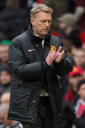David Moyes, manager of Manchester United trudges down the pitch following defeat - Manchester United vs. Newcastle United - Barclays Premier League - Old Trafford - Manchester - 04 12 2013 Pic Philip Oldham Sportimage EDITORIAL USE ONLY. No use with unauthorised audio, video, data, fixture lists, club league logos or live services. Online in-match use limited to 120 images, no video emulation. No use in betting, games or single club league player publications.