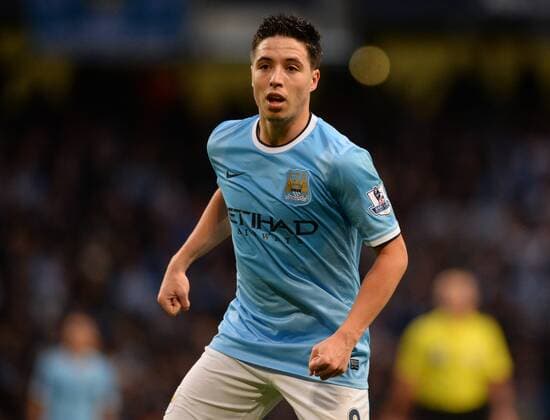 Samir Nasri of Manchester City - Barclays Premier League - Manchester City vs Arsenal - Etihad Stadium - Manchester - England - 14th December 2013 - Picture Simon Bellis Sportimage EDITORIAL USE ONLY. No use with unauthorised audio, video, data, fixture lists, club league logos or live services. Online in-match use limited to 120 images, no video emulation. No use in betting, games or single club league player publications.