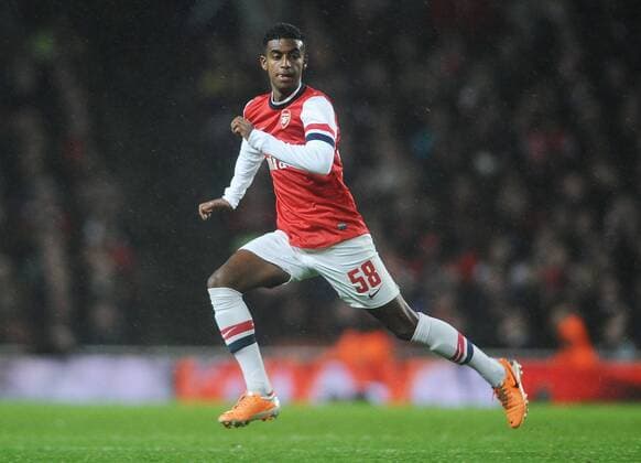 Football - 2013 2014 FA Cup - Fourth Round: Arsenal vs. Coventry City Arsenal s Gedion Zalalem comes on as a Substitute to make his debut at The Emirates. COLORSPORT ANDREW COWIE