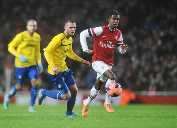 Football - 2013 2014 FA Cup - Fourth Round: Arsenal vs. Coventry City Arsenal s Gedion Zalalem comes on as a Substitute to make his debut at The Emirates. Billy Daniels - coventry COLORSPORT ANDREW COWIEWIE