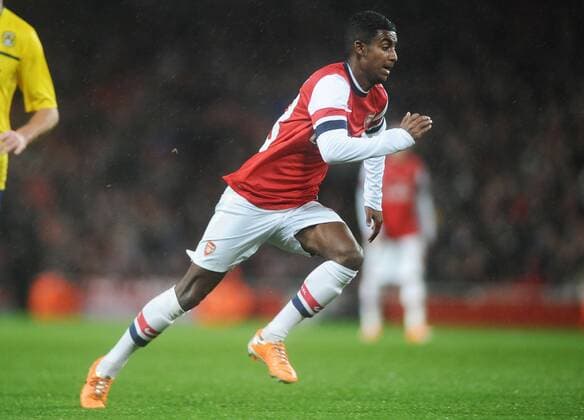Football - 2013 2014 FA Cup - Fourth Round: Arsenal vs. Coventry City Arsenal s Gedion Zalalem making his debut at The Emirates. COLORSPORT ANDREW COWIE