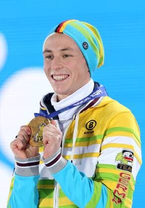 Sotschi, Olympia, Olympische Winterspiele 2014, Olympic winter games,sochi, 13.02.2014, Siegerehrung, Medals Plaza, Sotschi, Eric Frenzel, Deutschland, Nordic combined 10KM, 10km Nordische Kombination, Gold Medaille, Copyright Gladys Chai von der Laage