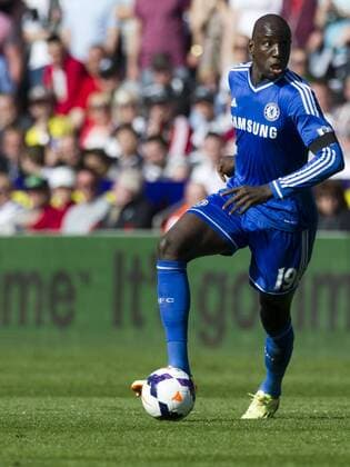 Football - 2013 2014 Premier League - Swansea City vs. Chelsea Demba Ba of Chelsea at the the Liberty Stadium. COLORSPORT WINSTON BYNORTH