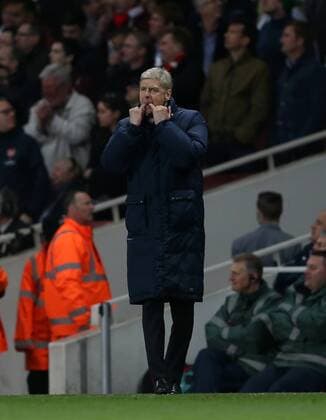 Arsenal s Arsene Wenger in action Arsenal vs West Ham United- Barclays Premier League - Emirates Stadium - London - England - 15 04 2014 - Pic David Klein Sportimage EDITORIAL USE ONLY. No use with unauthorised audio, video, data, fixture lists, club league logos or live services. Online in-match use limited to 120 images, no video emulation. No use in betting, games or single club league player publications.