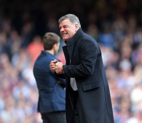 West Ham s Sam Allardyce celebrates his sides second goal West Ham United vs Tottenham Hotspur - Barclays Premier League - Upton Park - London - UK - 03 05 2014 - Pic David Klein Sportimage EDITORIAL USE ONLY. No use with unauthorised audio, video, data, fixture lists, club league logos or live services. Online in-match use limited to 120 images, no video emulation. No use in betting, games or single club league player publications.