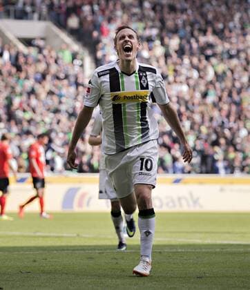 Mönchengladbach, 03.05.2014, Borussia Park Torjubel: Max Kruse (BMG) VfL Borussia Mönchengladbach - FSV Mainz 05 mm