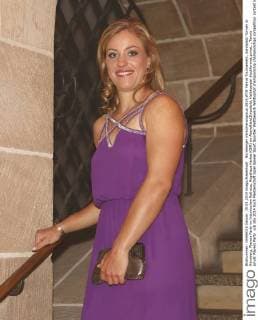 Nürnberger Versicherungscup 2014,WTA Tennis Tournament, Sandplatz Turnier in Nürnberg, Players Party im historischen Rathaus, Angelique Kerber(GER) im Abendkleid,Einzelbild, Halbkoerper,Hochformat,privat, ,