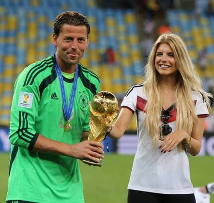 Rio de Janeiro, FIFA, Fussball Männer, Fussball Weltmeisterschaften 2014, FIFA world cup 2014 ,Final, Finale, Deutschland vs Argentinien , Germany vs Argentina 13.07.2014, Estadio Maracana, Rio de Janeiro, Roman Weidenfeller mit Freund Lisa Rosenbach