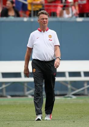 Manchester United s Louis Van Gaal looks on - International Champions Cup 2014 - AS Roma v Manchester United - Sports Authority Field - Denver - USA - 26th July 2014 - Picture David Klein Sportimage EDITORIAL USE ONLY. No use with unauthorised audio, video, data, fixture lists, club league logos or live services. Online in-match use limited to 120 images, no video emulation. No use in betting, games or single club league player publications.