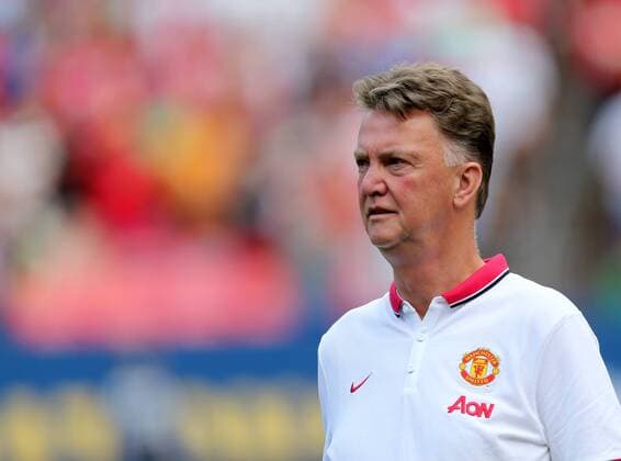 Manchester United s Louis Van Gaal looks on - International Champions Cup 2014 - AS Roma v Manchester United - Sports Authority Field - Denver - USA - 26th July 2014 - Picture David Klein Sportimage EDITORIAL USE ONLY. No use with unauthorised audio, video, data, fixture lists, club league logos or live services. Online in-match use limited to 120 images, no video emulation. No use in betting, games or single club league player publications.