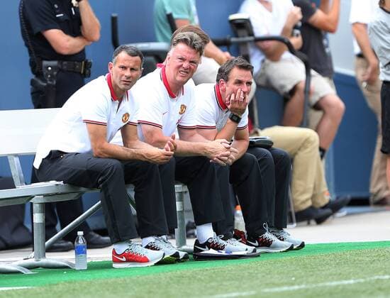 Manchester United s Louis Van Gaal looks on - International Champions Cup 2014 - AS Roma v Manchester United - Sports Authority Field - Denver - USA - 26th July 2014 - Picture David Klein Sportimage EDITORIAL USE ONLY. No use with unauthorised audio, video, data, fixture lists, club league logos or live services. Online in-match use limited to 120 images, no video emulation. No use in betting, games or single club league player publications.