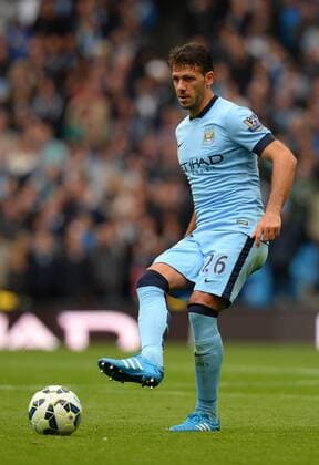 Martin Demichelis of Manchester City - Barclays Premier League - Manchester City vs Stoke City - Etihad Stadium - Manchester - England - 30th August 2014 - Picture Simon Bellis Sportimage EDITORIAL USE ONLY. No use with unauthorised audio, video, data, fixture lists, club league logos or live services. Online in-match use limited to 120 images, no video emulation. No use in betting, games or single club league player publications.