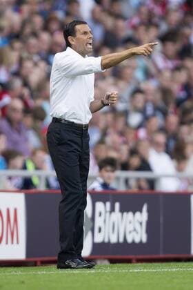 Manager of Sunderland, Gus Poyet - AFC Sunderland FC vs. Tottenham Hotspurs - Barclay s Premier League - Stadium of Light - Sunderland - 13 09 2014 - EDITORIAL USE ONLY. No use with unauthorised audio, video, data, fixture lists, club league logos or live services. Online in-match use limited to 120 images, no video emulation. No use in betting, games or single club league player publications.
