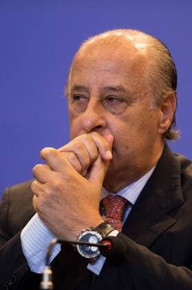 RIO DE JANEIRO, Sept. 17, 2014 -- Marco Polo Del Nero, Vice President of the Brazilian Football Confederation (CBF, its acronym in Spanish), takes part in a press conference in Rio de Janeiro, Brazil, on Sept. 17, 2014. The list of players of the Brazilian National Football Team which will play the America classic game against Argentina in Beijing, capital of China, on Oct. 11, was announced during the press conference on Wednesday. ) (jp) (ah) (SP)BRAZIL-RIO DE JANEIRO-SOCCER-NATIONAL TEAM XuxZijian