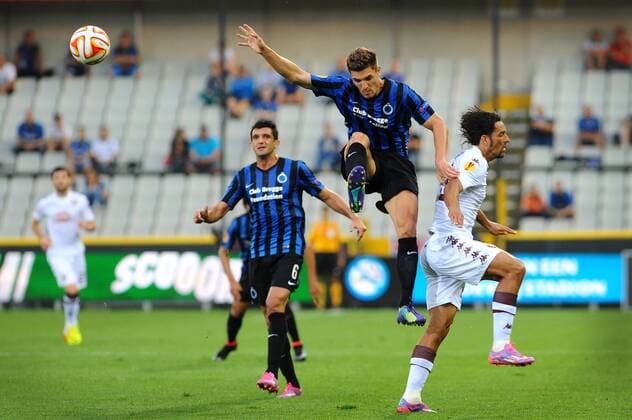 - BRUGGE, BELGIUM: Club s Thomas Meunier pictured in action during a soccer game between Belgian first division team Club Brugge KV and Italian team Torino F.C., Thursday 18 September 2014 in Brugge, the first game in the group stage of the UEFA Europa League in group B. LUCxCLAESSEN 04318352