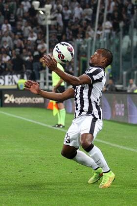 Sept. 24, 2014 - Turin, Italy - Juventus defender Patrice Evra (33) during the Italian Serie A football match Juventus Vs Cesena on September 24, 2014 at Juventus Stadium in Turin. Soccer, Serie A: Juventus v Cesena - ZUMAn230
