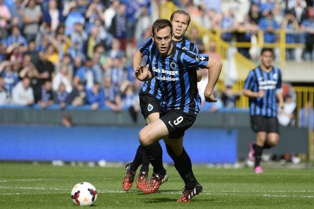- BRUGGE, BELGIUM: Club s Tom De Sutter pictured during the Jupiler Pro League match between FC Brügge Club KV and Standard de Liege, in Brugge, Sunday 05 October 2014, on day 10 of the Belgian soccer championship. NICOLASxLAMBERT 04463834