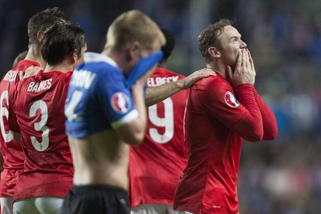 Wayne Rooney of England celebrates the opening goal - Estonia vs. England - UEFA Euro 2016 Qualifier - A. Le Coq Arena - Tallinn - 12 10 2014 Pic Philip Oldham Sportimage EDITORIAL USE ONLY. No use with unauthorised audio, video, data, fixture lists, club league logos or live services. Online in-match use limited to 120 images, no video emulation. No use in betting, games or single club league player publications.