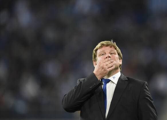 - GENT, BELGIUM: Gent s head coach Hein Vanhaezebrouck reacts during the Jupiler Pro League match between AA Gent and Charleroi, in Gent, Saturday 18 October 2014, on day 11 of the Belgian soccer championship. JOHNxTHYS 04484850
