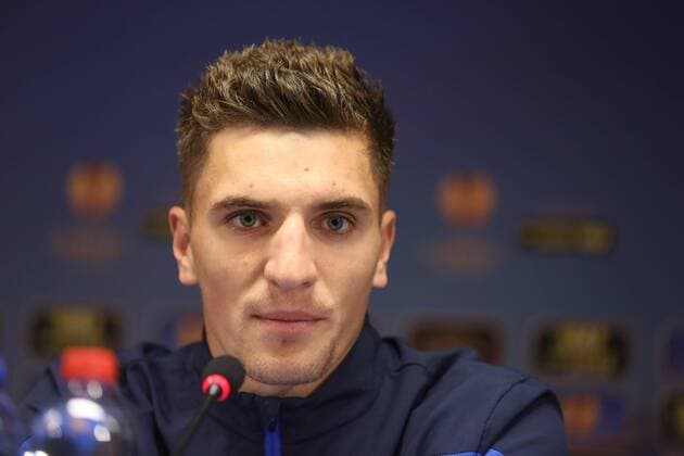 - BRUGGE, BELGIUM: Club s Thomas Meunier pictured at a press conference of Belgian soccer team Club Brugge, Wednesday 22 October 2014, in Brugge. Tomorrow Club Brugge is playing Danish team FC Kobenhavn in the third day of the group stage of the UEFA Europa League competition, in the group B. BRUNOxFAHY 04487028
