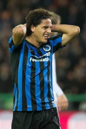 - BRUGGE, BELGIUM: Club s Felipe Gedoz De Conceicao reacts during a game between Belgian soccer team Club Brugge and Danish team FC Kobenhavn, Thursday 23 October 2014, in Brugge stadium. It is the third day of the group stage of the UEFA Europa League competition, in group B. KURTxDESPLENTER 04488495