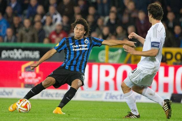 - BRUGGE, BELGIUM: Club s Felipe Gedoz De Conceicao and Kobenhavn s Thomas Delaney fight for the ball during a game between Belgian soccer team Club Brugge and Danish team FC Kobenhavn, Thursday 23 October 2014, in Brugge stadium. It is the third day of the group stage of the UEFA Europa League competition, in group B. KURTxDESPLENTER premiumd 20146071
