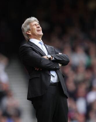 West Ham United v Manchester City . . London, UK . . 25.10.2014 Manuel Pellegrini (Man City manager) after the first West Ham goal.