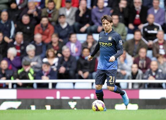 West Ham United v Manchester City . . London, UK . . 25.10.2014 David Silva (MC)