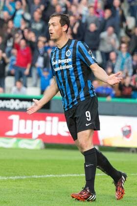 - BRUGGE, BELGIUM: Club s Tom De Sutter reacts during the Jupiler Pro League match between Club Brugge KV and KAA Gent, in Brugge, Sunday 26 October 2014, on day 12 of the Belgian soccer championship. KURTxDESPLENTER 04490349